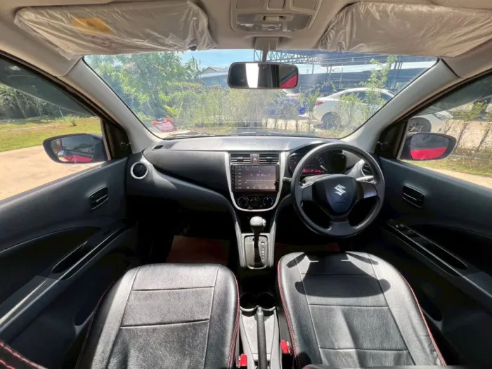 Front view of Suzuki Celerio 1.0 GL CVT year 2021 red color used car in Hatyai รูปที่ 16