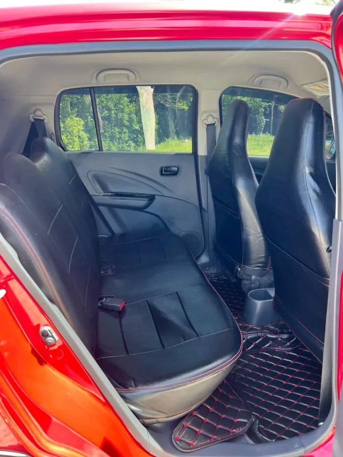 Front view of Suzuki Celerio 1.0 GL CVT year 2021 red color used car in Hatyai รูปที่ 19